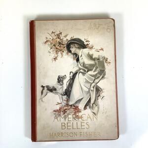 Harrison Fisher Orig 1911 American Belles Hardcover Book 15 Color Plates * READ